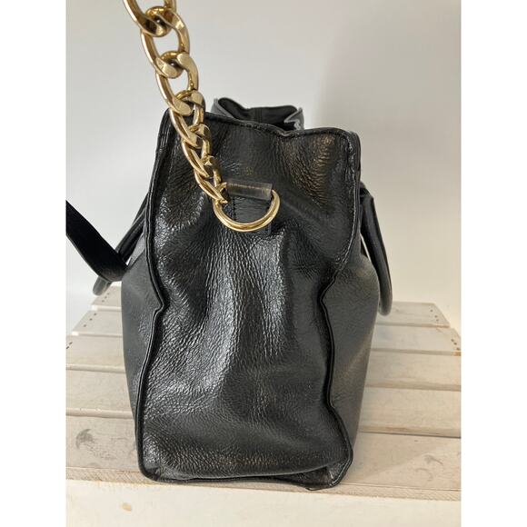 MICHAEL KORS, LARGE BLACK LEATHER SHOULDER BAG, HANDBAG - Picture 8 of 16